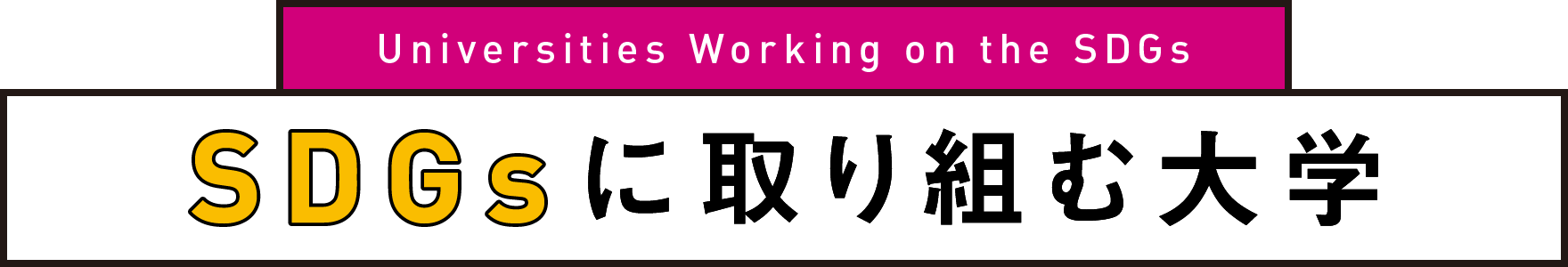 SDGsに取り組む大学