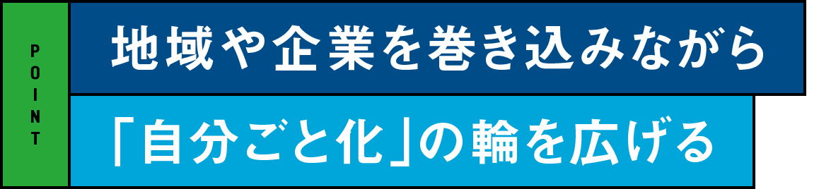 地域や企業を巻き込みながら「自分ごと化」の輪を広げる