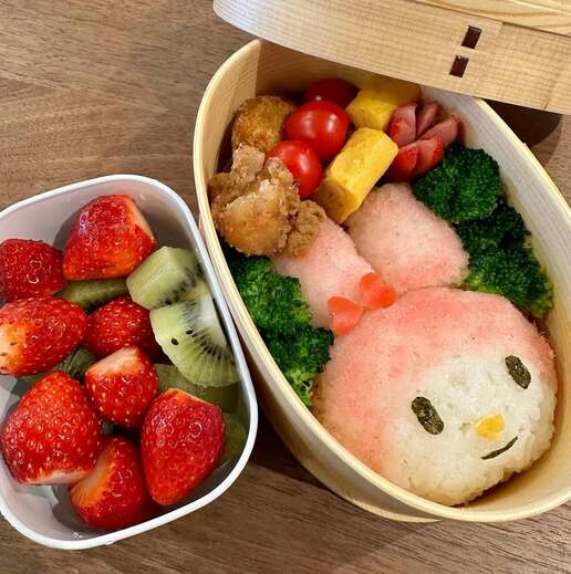 娘さんのために作った、小学4年生最後の日のキャラ弁