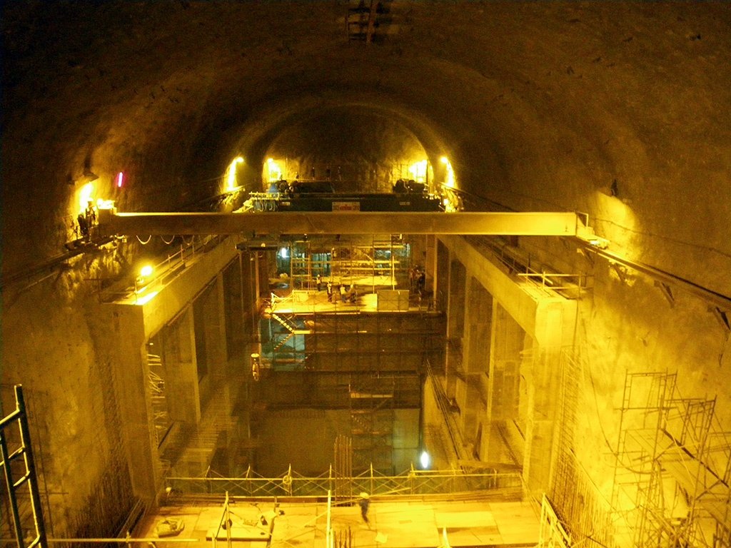 建設中のアッパーコトマレ地下発電所（写真提供／電源開発株式会社）
