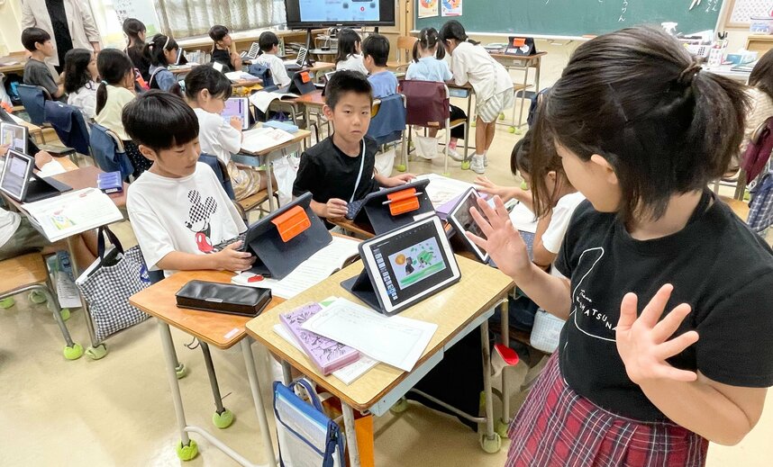 登場人物のセリフを表現することで理解を深める(3年生)
